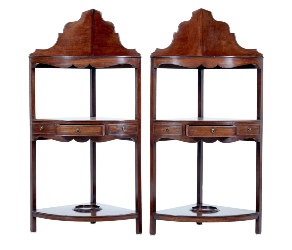 Pair of 19th Century Georgian Influenced Mahogany Washstands — image 7
