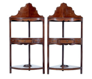 Pair of 19th Century Georgian Influenced Mahogany Washstands — thumbnail 7