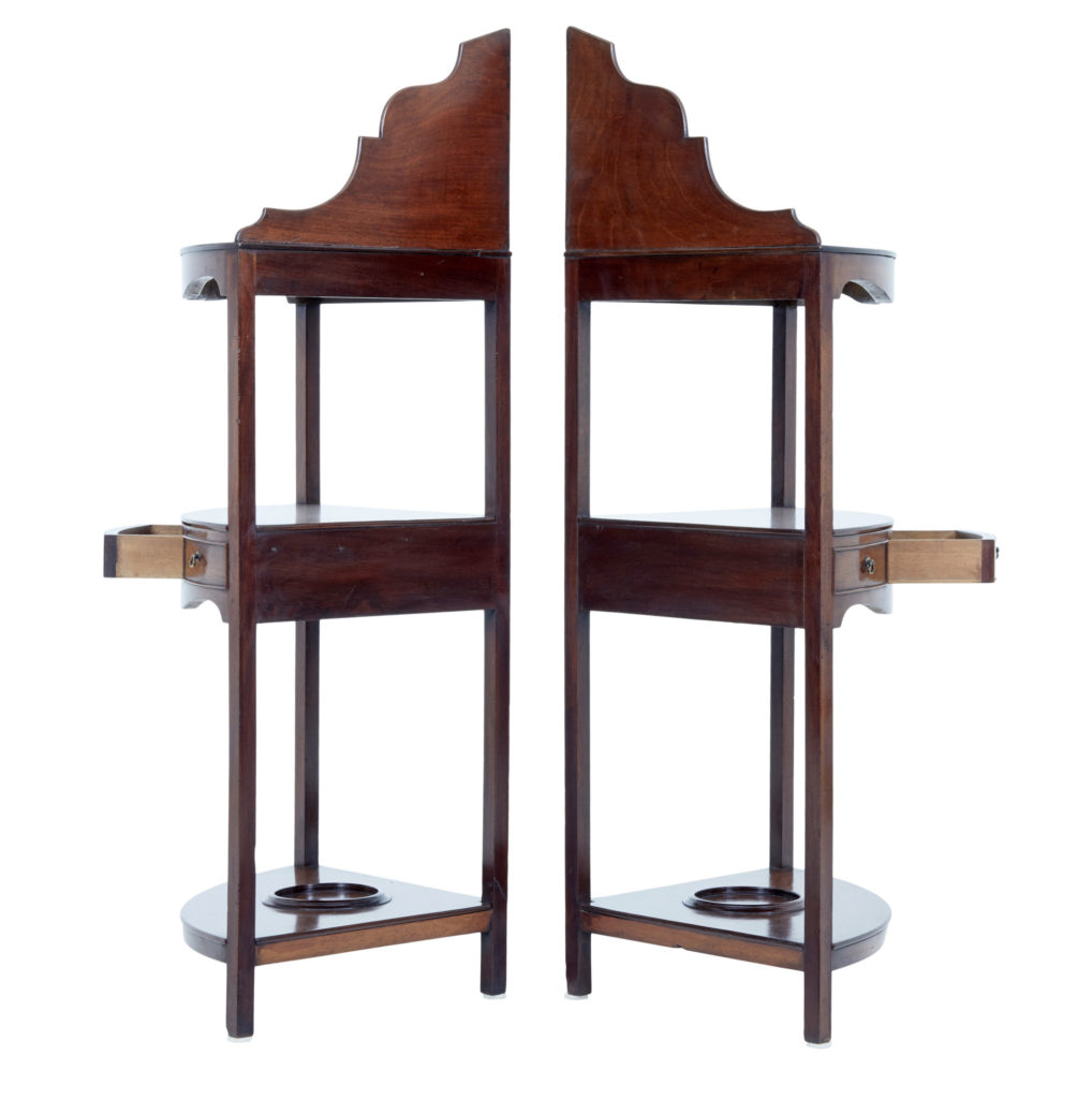 Pair of 19th Century Georgian Influenced Mahogany Washstands — image 6