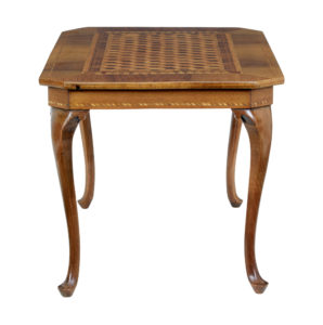 Early 20th Century Italian Walnut Sorrento Parquetry Inlaid Side Table — thumbnail 8