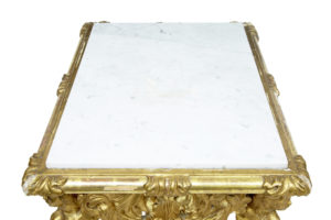 Italian 19th Century Carved Gilt Marble Top Center Table — thumbnail 2