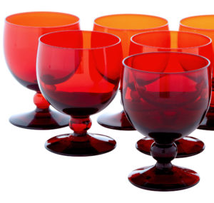 Mid 20th Century Set of 8 Small Wine Glasses by Monica Bratt — thumbnail 4