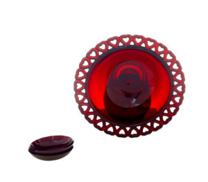 4 Pieces of 1950’s Scandinavian Red Art Glass by Monica Bratt — thumbnail 2