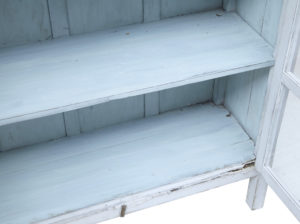 19th Century Painted Rustic Swedish Glazed Cabinet Vitrine — thumbnail 5