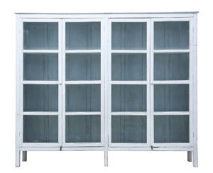 19th Century Painted Rustic Swedish Glazed Cabinet Vitrine — thumbnail 1