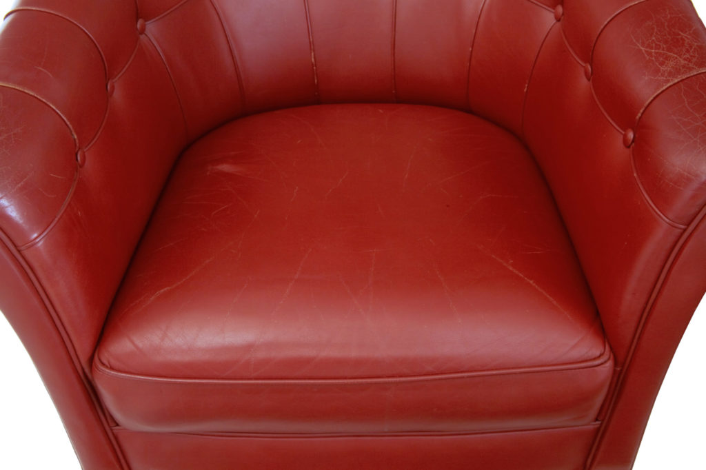 Pair of Mid-20th Century Scandinavian Leather Club Armchairs — image 3