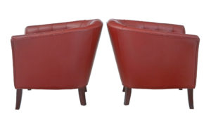 Pair of Mid-20th Century Scandinavian Leather Club Armchairs — thumbnail 6
