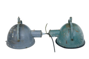 Near Pair of 1920’s Large Industrial Lights — thumbnail 2