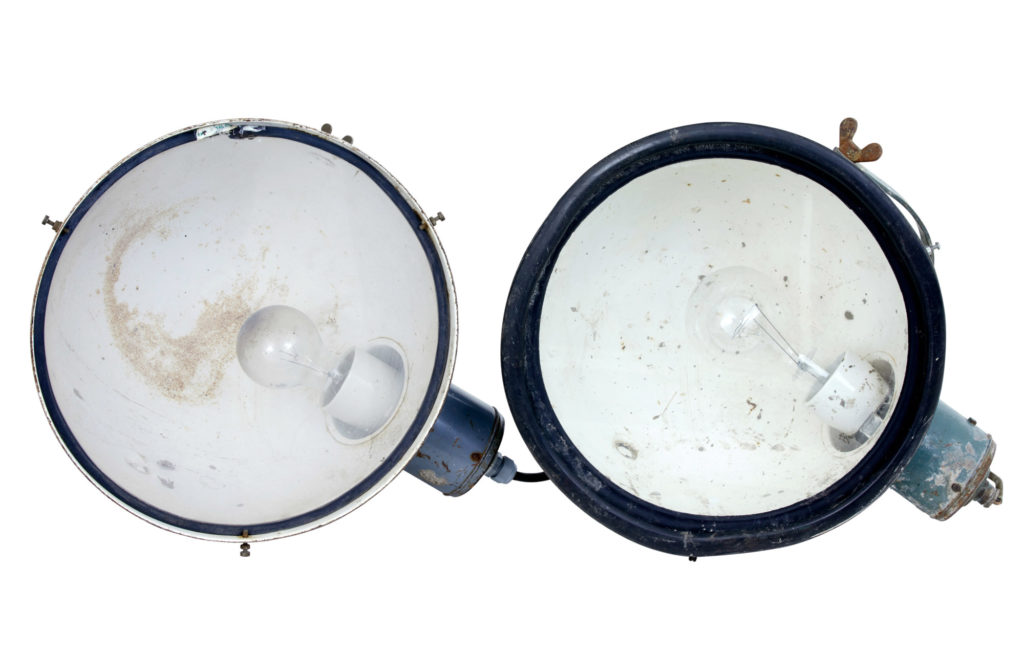 Near Pair of 1920’s Large Industrial Lights — image 5