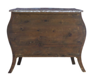 1950S Swedish Kingwood and Mahogany Marble Top Bombe Chest of Drawers — thumbnail 4