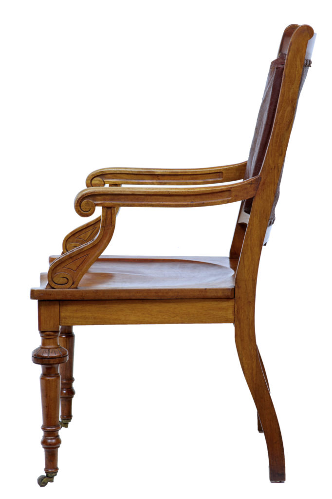 19th Century Arts &Amp; Crafts Mahogany Desk Chair — image 4