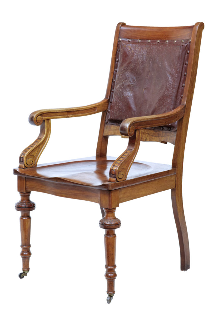 19th Century Arts &Amp; Crafts Mahogany Desk Chair