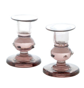 Pair of 1950’s Glass Candlesticks and Vase by Monica Bratt — thumbnail 4