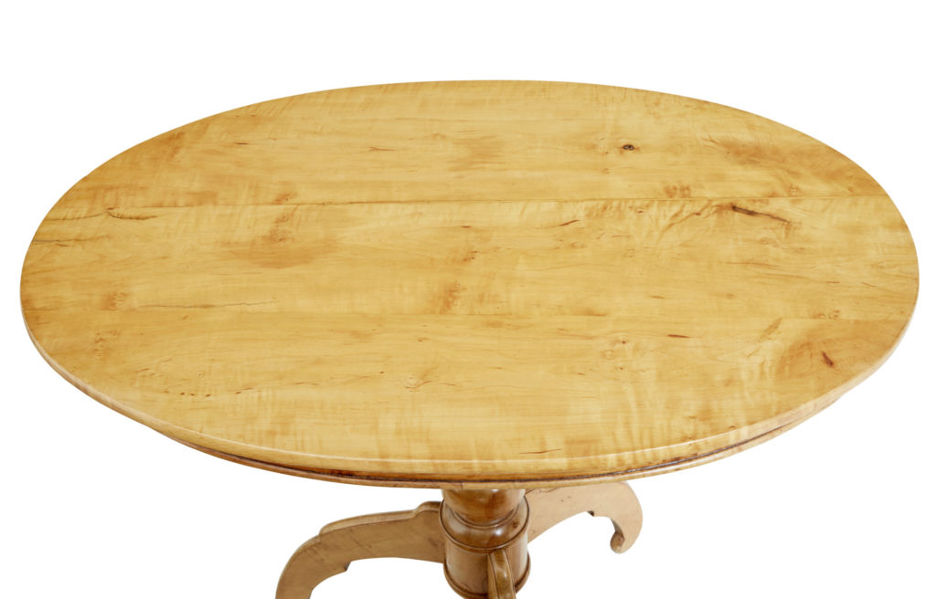 Late 19th Century Oval Birch Occasional Table — image 4