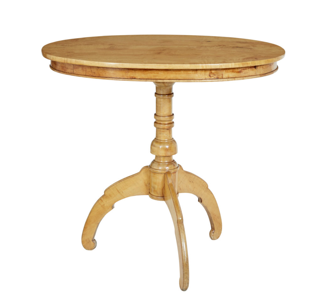 LATE 19TH CENTURY OVAL BIRCH OCCASIONAL TABLE