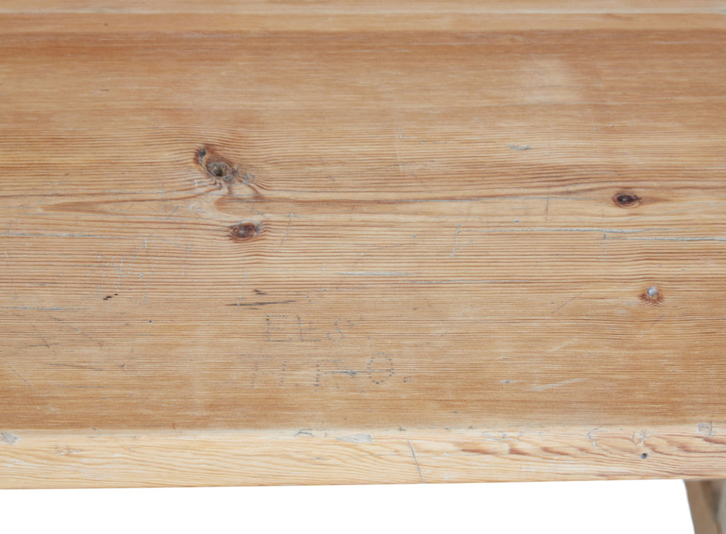 Mid 19th Century Swedish Pine Trestle Dining Table — image 2