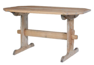 Mid 19th Century Swedish Pine Trestle Dining Table — thumbnail 1