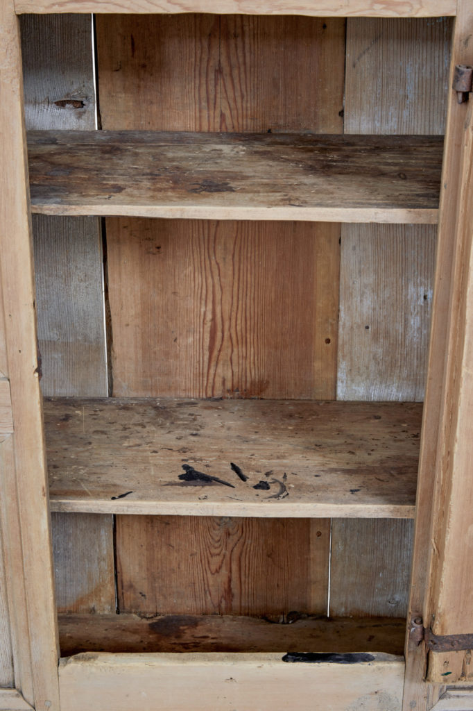 Large 18th Century Swedish Pine Wall Cupboard — image 4