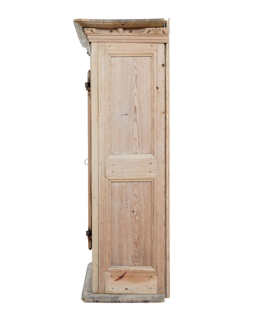 Large 18th Century Swedish Pine Wall Cupboard — image 6