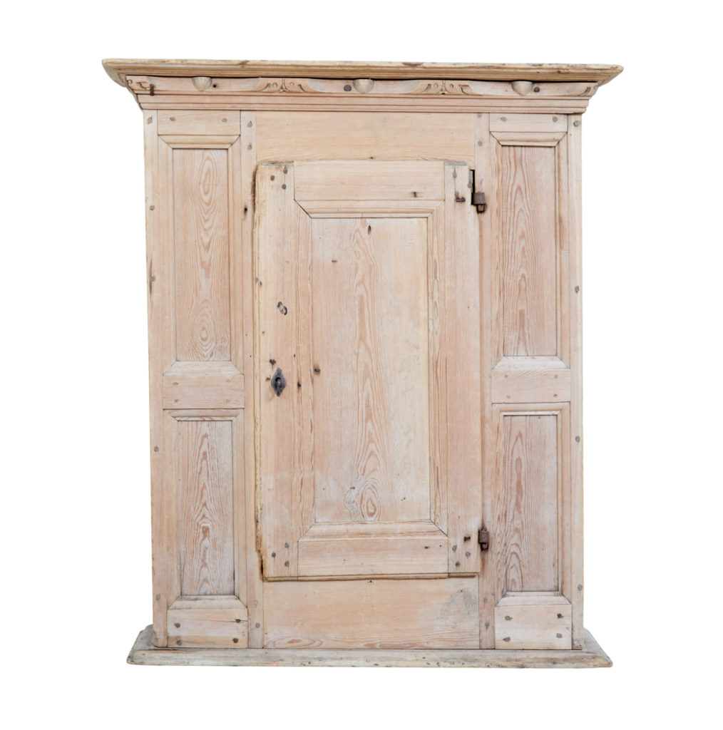 Large 18th Century Swedish Pine Wall Cupboard — image 10