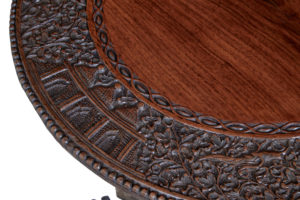 19th Century Carved Anglo Indian Padouk Tilt Top Table — thumbnail 4
