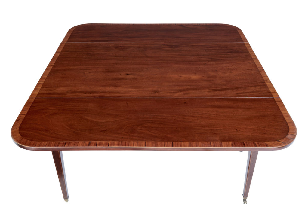 Early 19th Century Regency Mahogany Cross Banded Pembroke Table — image 3