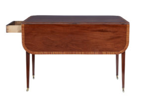 Early 19th Century Regency Mahogany Cross Banded Pembroke Table — thumbnail 4