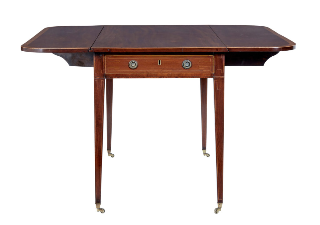 Early 19th Century Regency Mahogany Cross Banded Pembroke Table — image 6