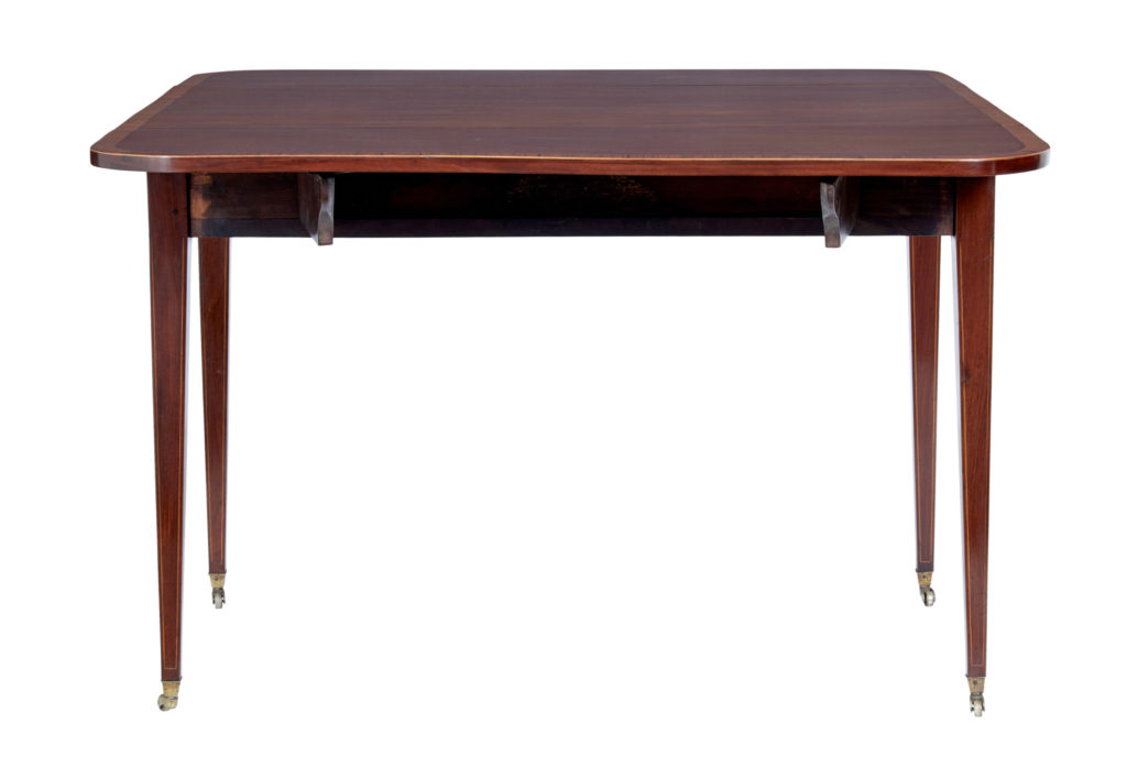 Early 19th Century Regency Mahogany Cross Banded Pembroke Table — image 5