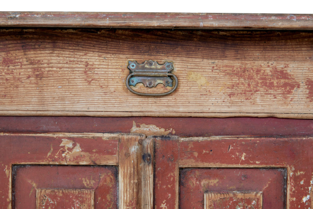 Early 19th Century Swedish Painted Pine Kitchen Cupboard — image 2