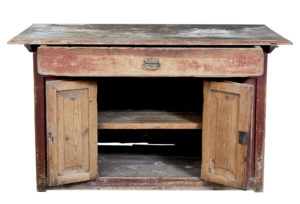 Early 19th Century Swedish Painted Pine Kitchen Cupboard — thumbnail 8