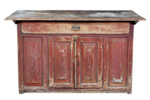 Early 19th Century Swedish Painted Pine Kitchen Cupboard — thumbnail 9