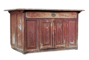 Early 19th Century Swedish Painted Pine Kitchen Cupboard — thumbnail 1