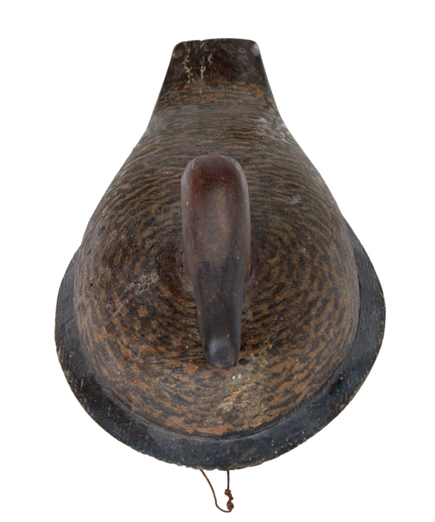 Early 20th Century Solid Wood Hand Painted Decoy Duck — image 5