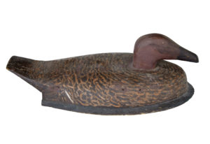 Early 20th Century Solid Wood Hand Painted Decoy Duck — thumbnail 4