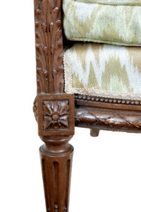 19th Century French Walnut Wingback Armchair — thumbnail 2