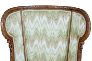 19th Century French Walnut Wingback Armchair — thumbnail 4