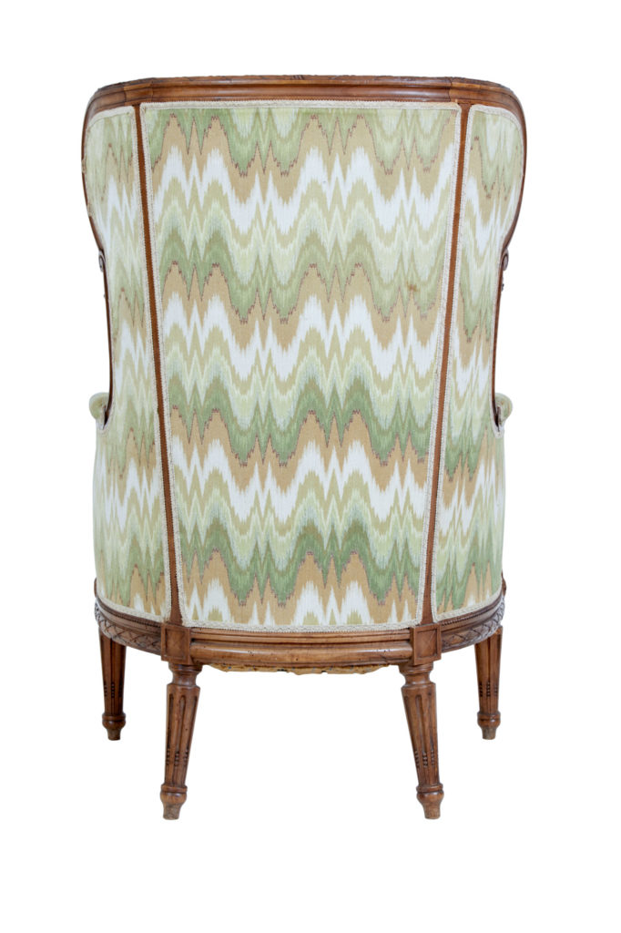 19th Century French Walnut Wingback Armchair — image 6
