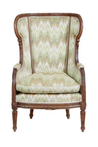 19th Century French Walnut Wingback Armchair — thumbnail 8