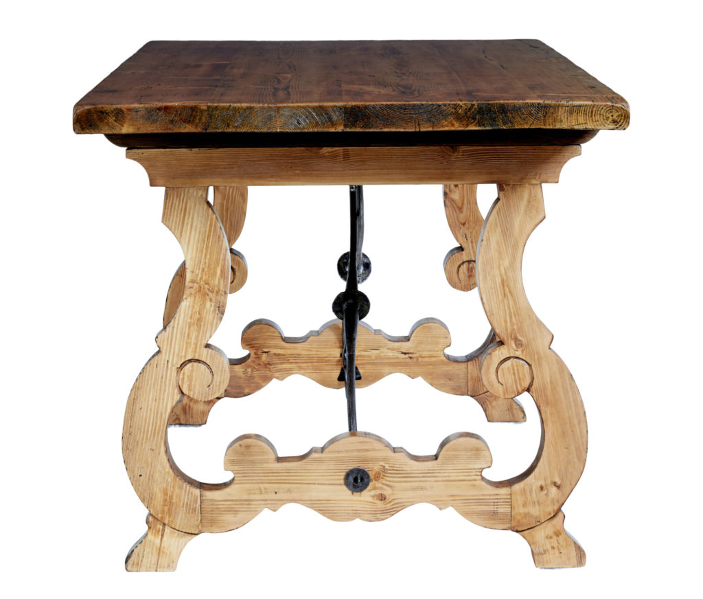 19th Century Spanish Small Pine Dining Table — image 6