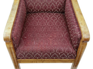 Pair of Art Deco Scandinavian Birch Lounge Armchairs — thumbnail 2