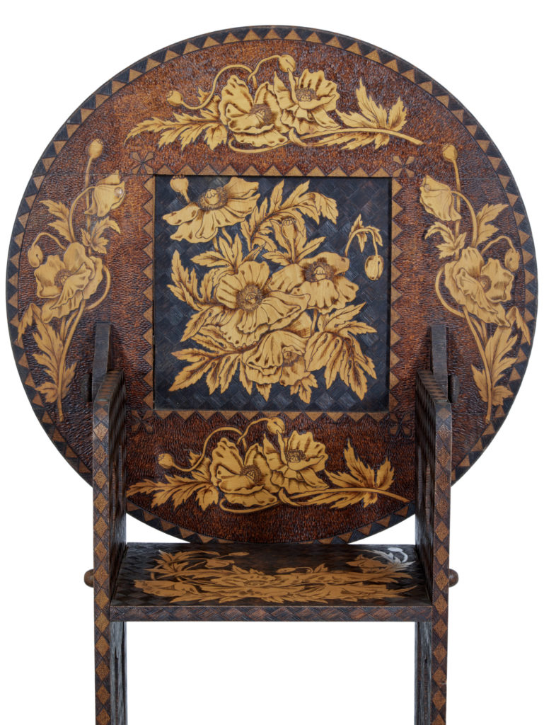 Early 20th Century American Arts &Amp; Crafts Metamorphic Poker Work Table — image 2