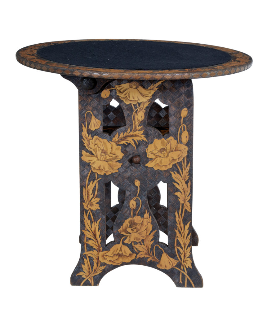 Early 20th Century American Arts &Amp; Crafts Metamorphic Poker Work Table — image 4