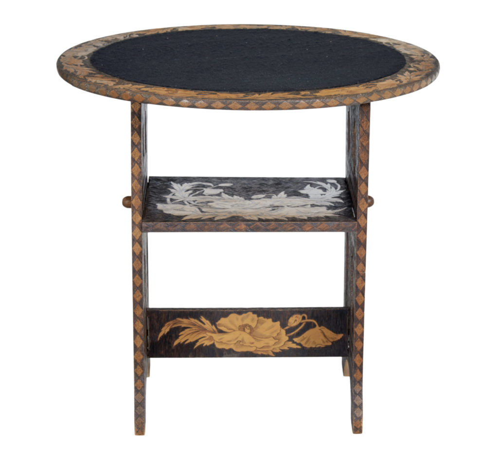 Early 20th Century American Arts &Amp; Crafts Metamorphic Poker Work Table — image 6