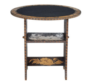Early 20th Century American Arts &Amp; Crafts Metamorphic Poker Work Table — thumbnail 6