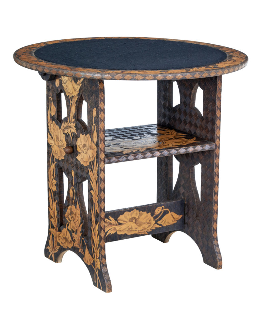 Early 20th Century American Arts &Amp; Crafts Metamorphic Poker Work Table — image 5