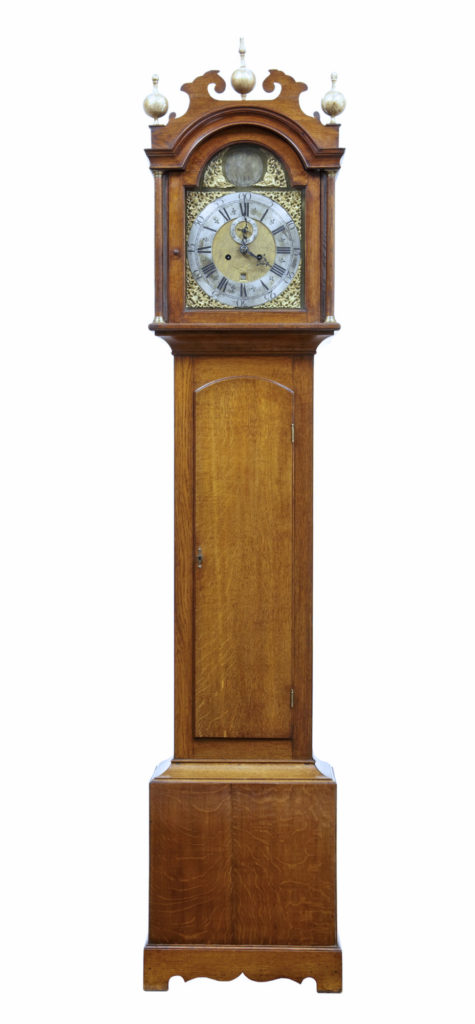 18th Century Oak Longcase Clock by James Draycot Wells