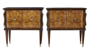 20th Century 1950’s Italian Walnut and Mahogany Bedroom Suite — thumbnail 11