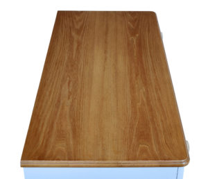 Mid-20th Century Scandinavian Painted Elm Chest of Drawers Commode — thumbnail 3