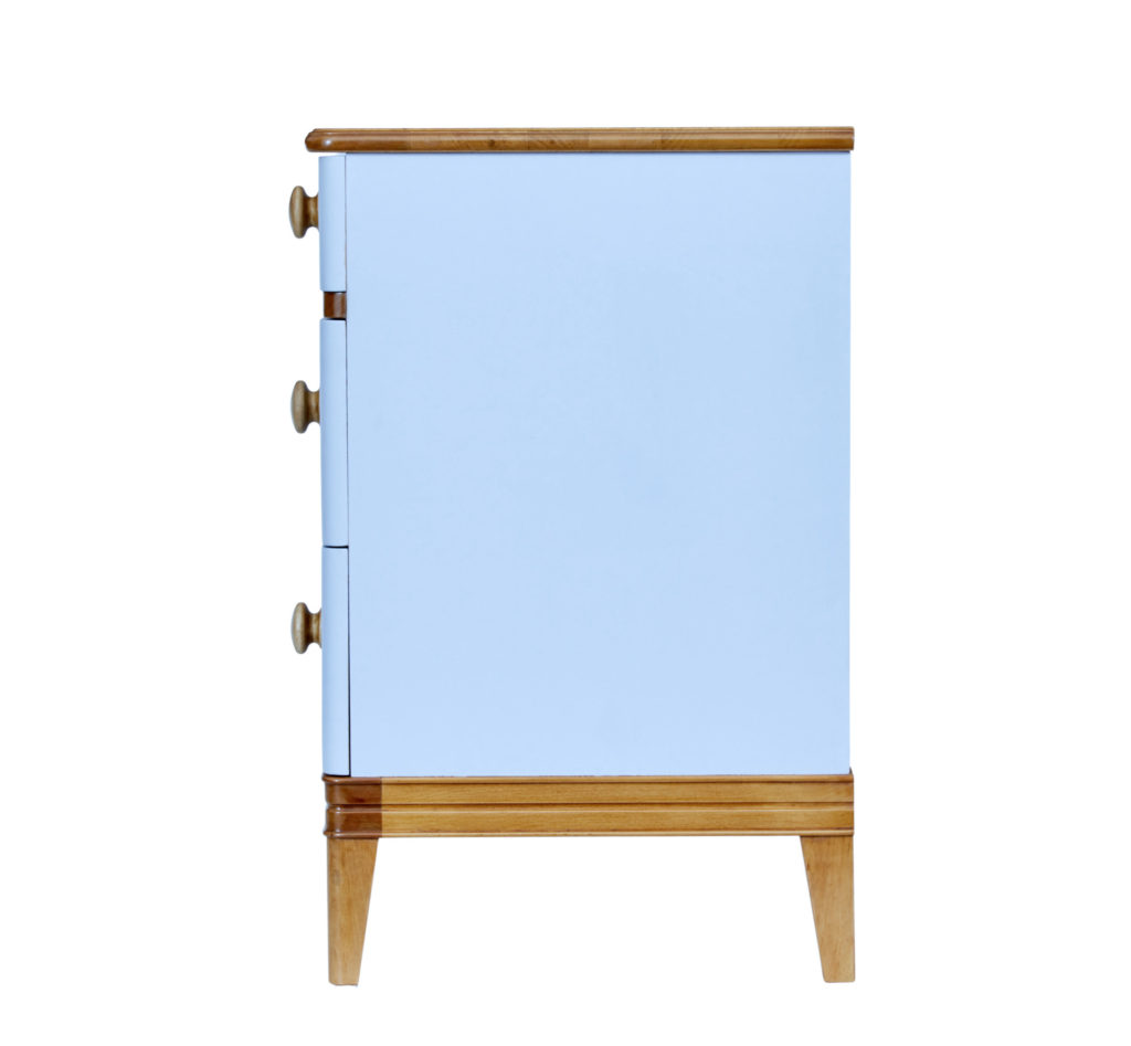 Mid-20th Century Scandinavian Painted Elm Chest of Drawers Commode — image 5